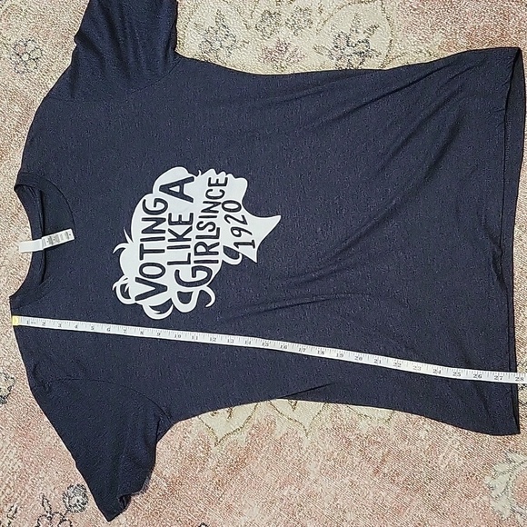 Bella Canvas Voting Like A Girl Since 1920 Heather Blue Graphic T-Shirt Size M - Picture 6 of 9